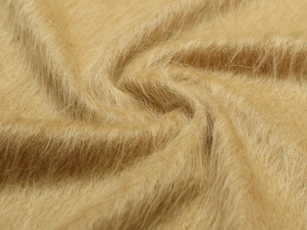 Приобрести Пальтовая ткань с длинным ворсом, цвет карамели