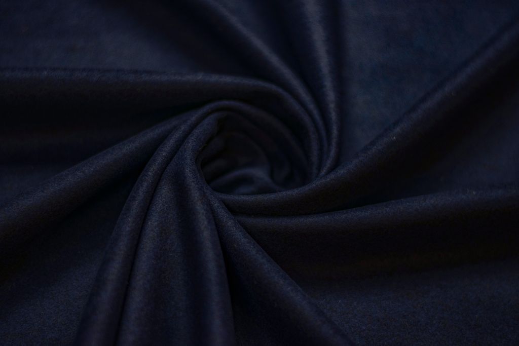 Пальтовая ткань двухсторонняя, цвет полночный синийизображение