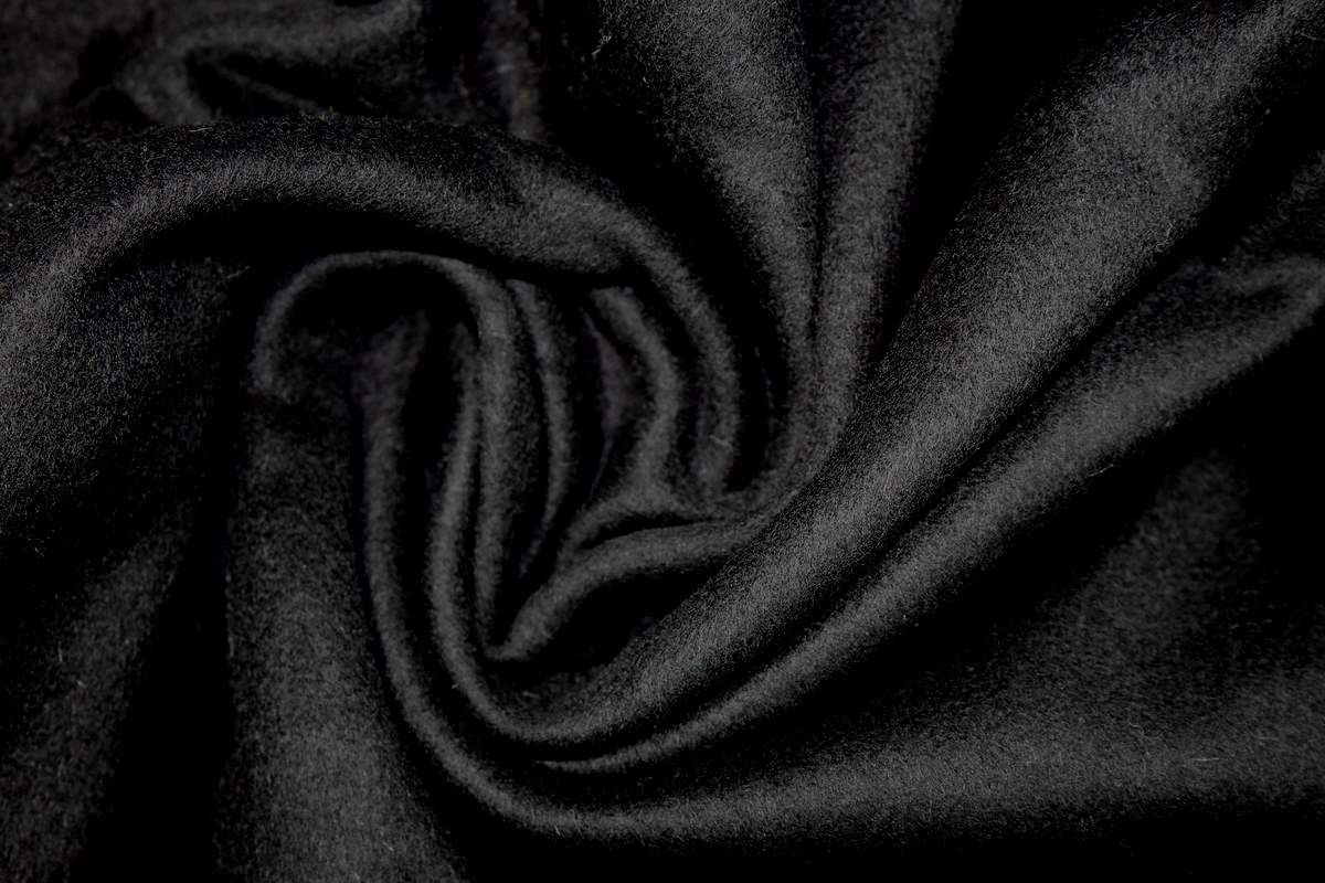 Пальтовая ткань, черный с сединойизображение