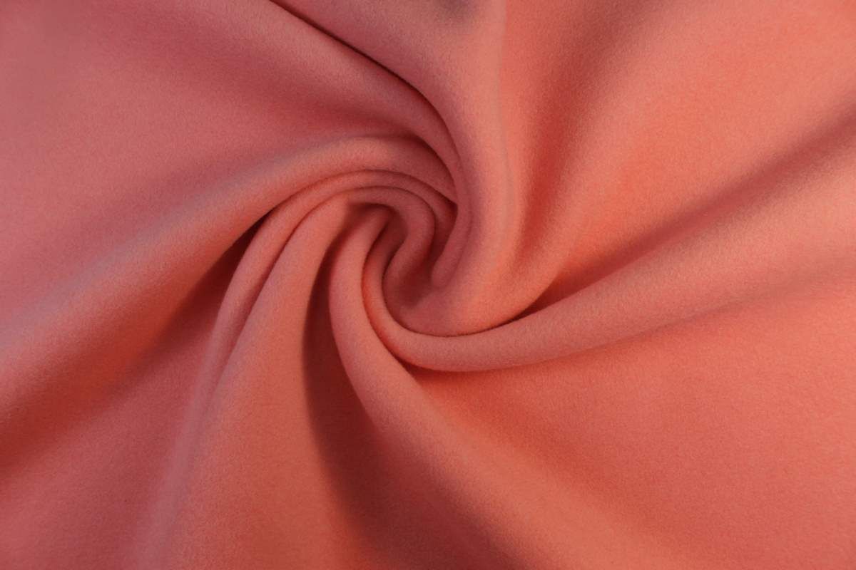 Приобрести Ткань пальтовая двухсторонняя, цвет янтарного персика