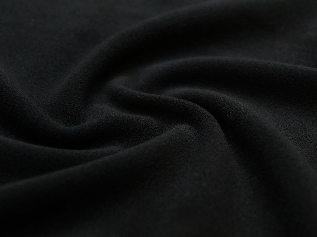Двухсторонняя пальтовая ткань черного цветаизображение