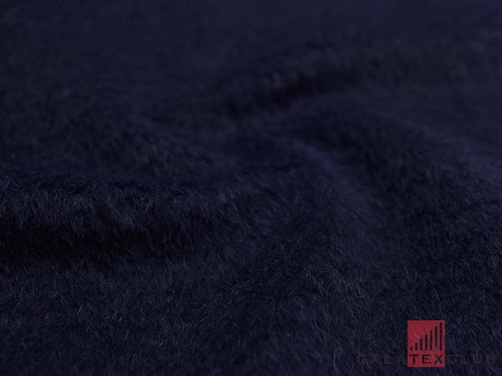 Ткань пальтовая шерстяная с ворсом цвета синего клематисаизображение