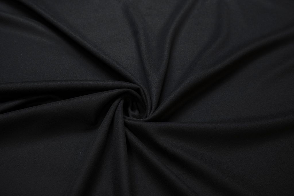 Пальтово-костюмная ткань с кашемиром, цвет черныйизображение