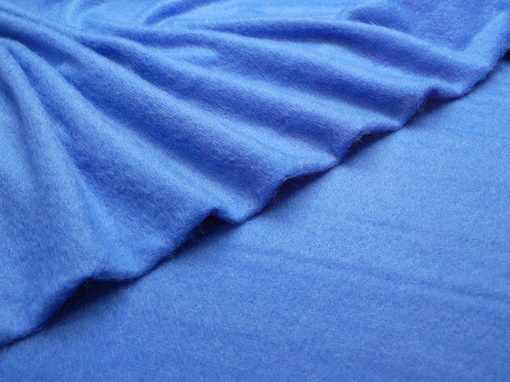 Пальтовая ткань с длинным ворсом, цвет голубойизображение
