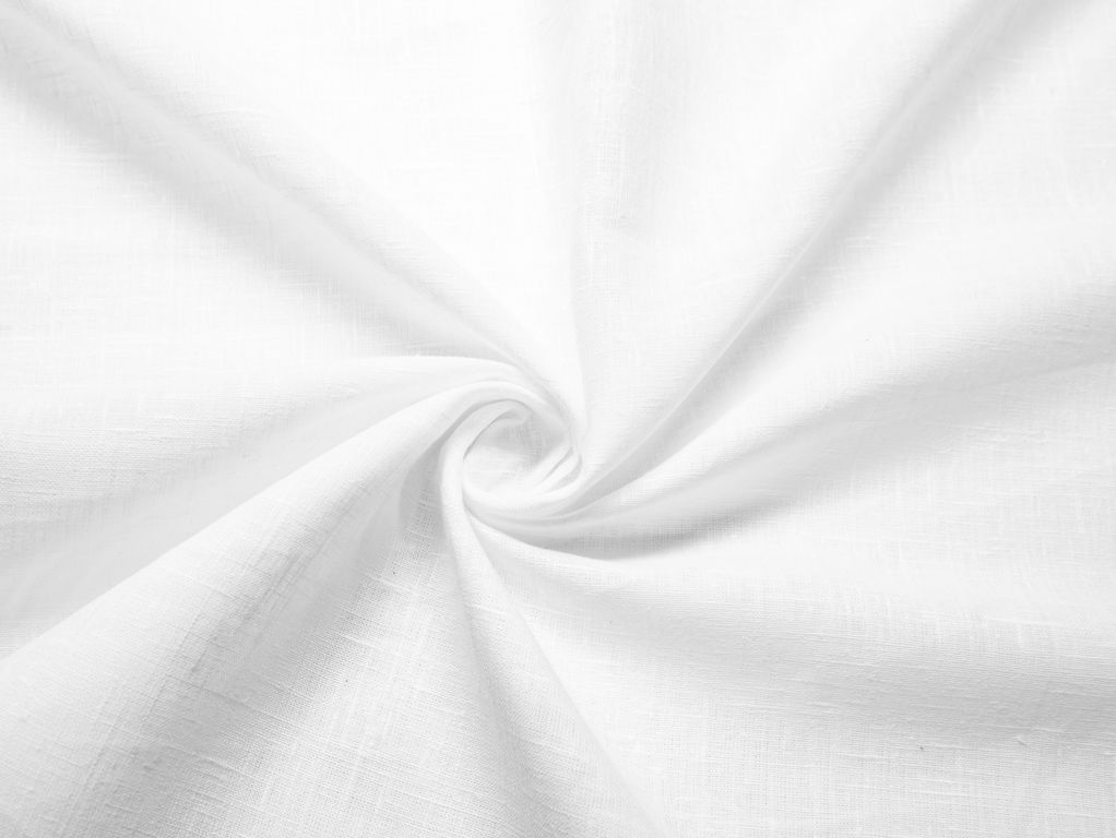 Рубашечно-плательный лен плотный, цвет белыйизображение