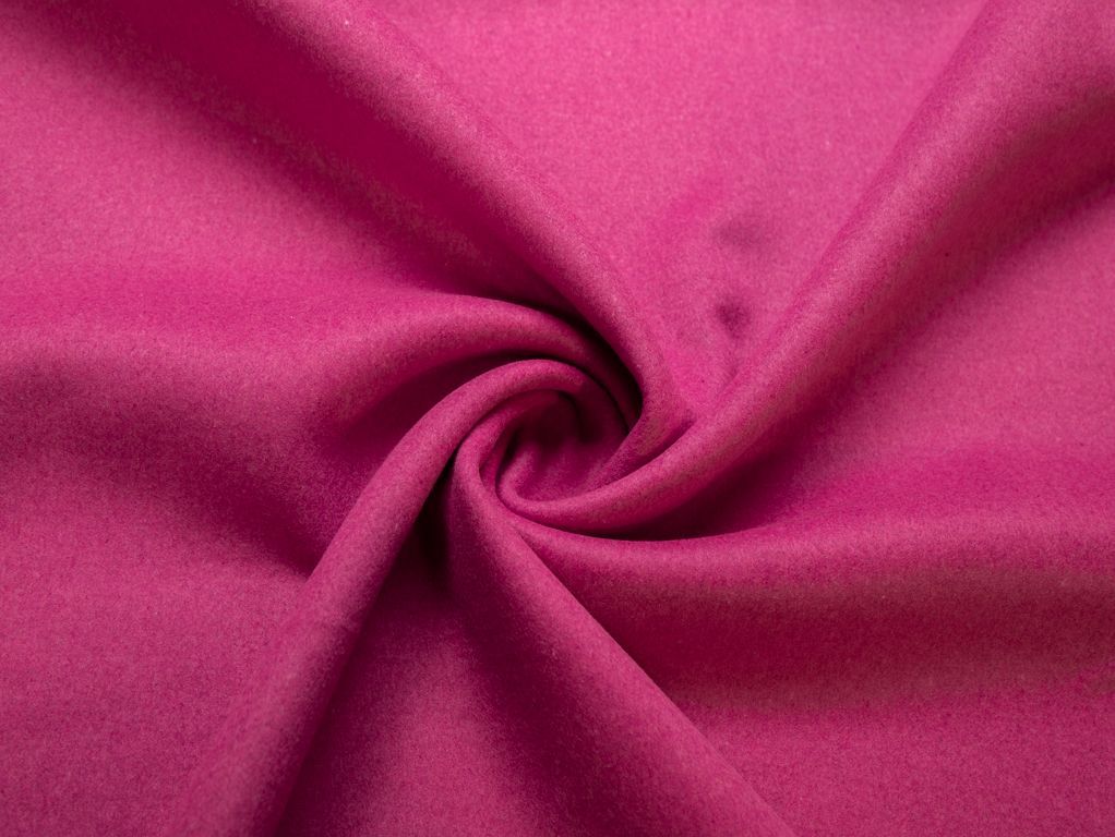 Пальтовая 2х сторонняя шерстяная ткань, цвет фуксияизображение