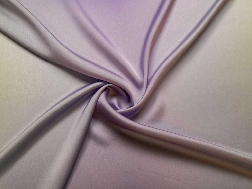 Блузочно-плательная ткань с эффектом деграде, цвет фиолетово-персиковыйизображение