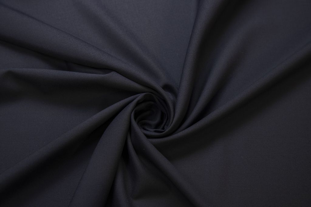 Костюмная ткань  однотонная, цвет темно-синийизображение