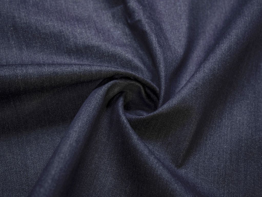 Двухсторонняя джинса плотная, цвет синийизображение
