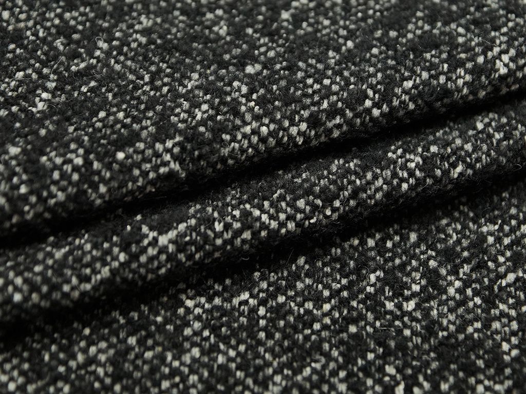 Приобрести Меланжевая черная пальтовая ткань