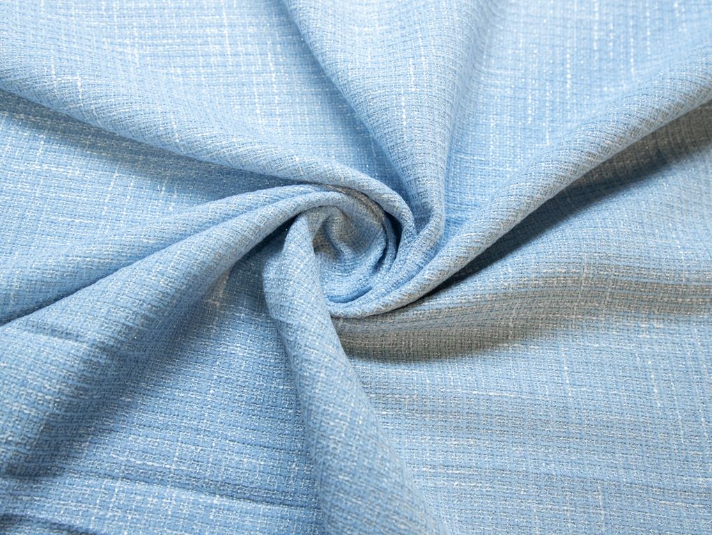 Костюмная ткань твид, цвет голубойизображение