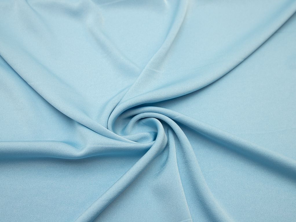 Плательная ткань Кади креповая, цвет голубойизображение