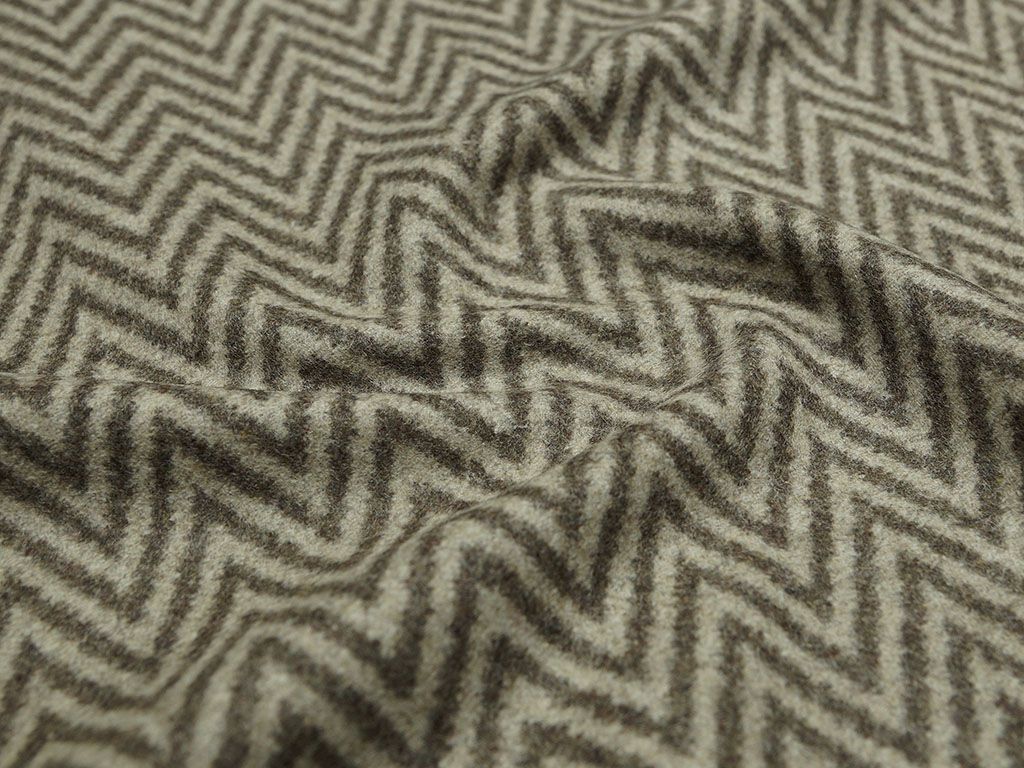 Ткань пальтовая, серо-коричневая елочкаизображение
