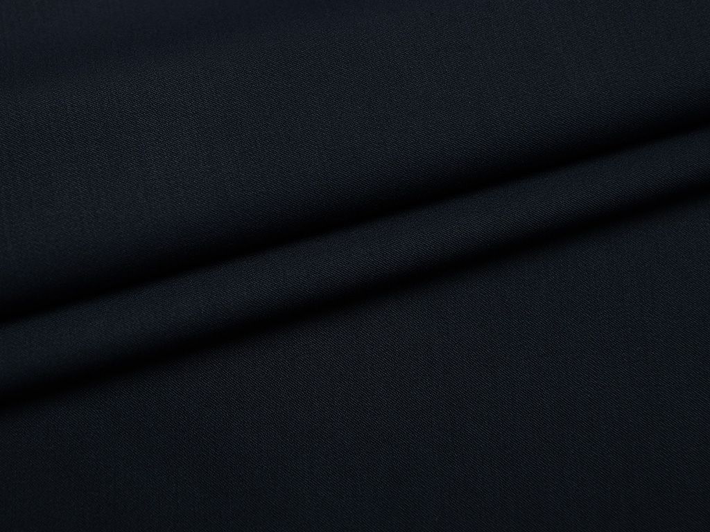 Костюмная ткань угольно-черного цвета  260 г/м2изображение