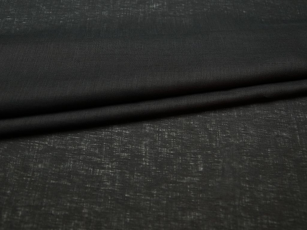 Приобрести Рубашечно-плательный лен черного цвета