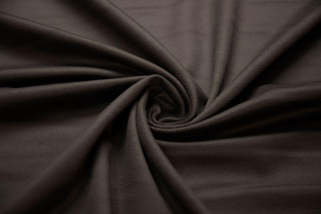 Пальтовая ткань с коротким ворсом, цвет горького шоколадаизображение