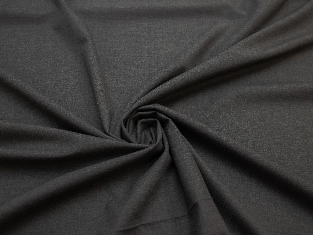 Двухсторонняя костюмная ткань меланжевая, темно-серого цветаизображение
