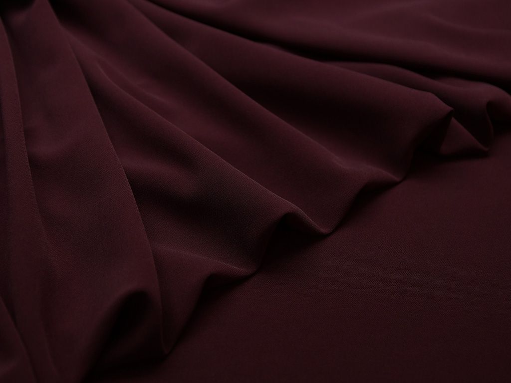Приобрести Ткань плательная "Кади" темно-вишневого цвета  (240 гр/м2)