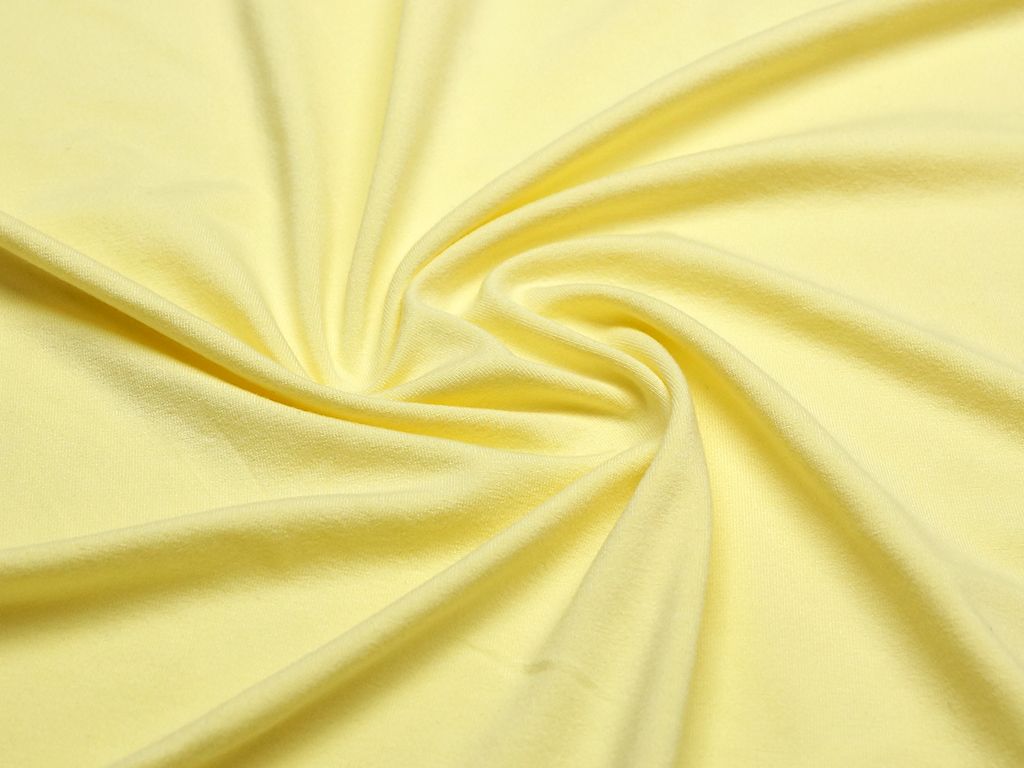 Трикотаж футболочный светло-желтого цветаизображение
