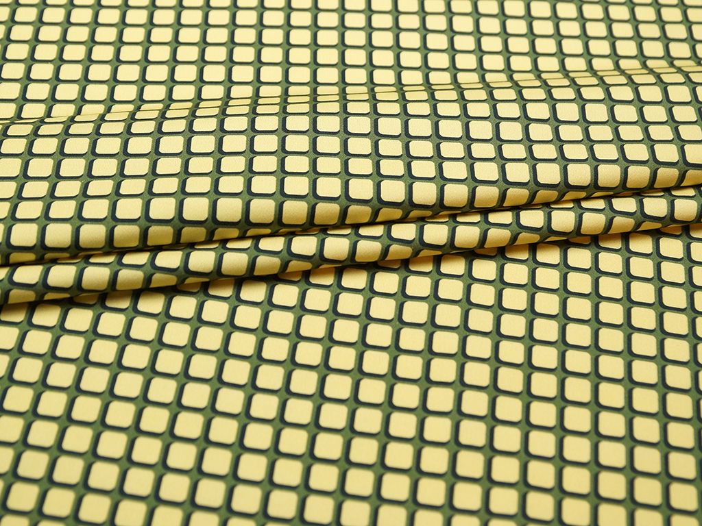 Приобрести Костюмная-плательная ткань с рисунком желтая плитка
