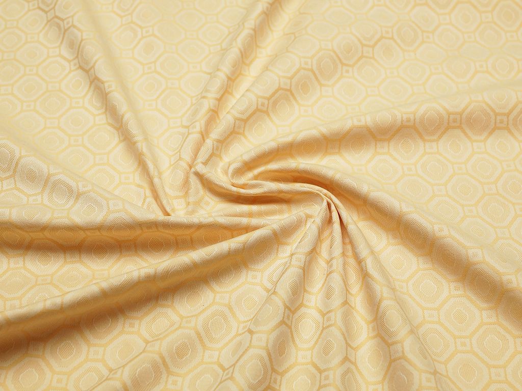 Приобрести Жаккардовая ткань с геометрическим узором, цвет золотисто-бежевый