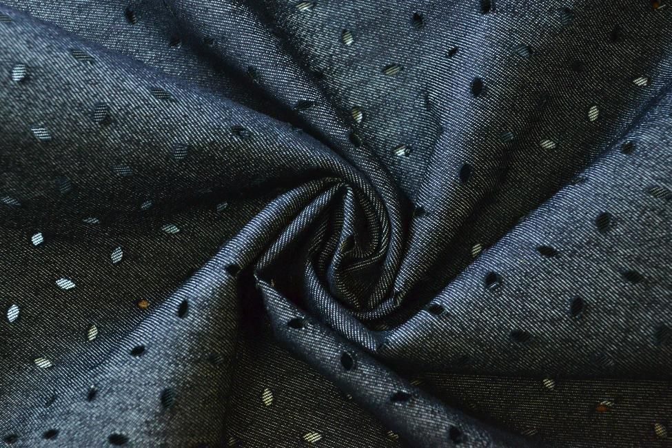 Ткань джинсовая, цвет: темно-серая с перфорациейизображение