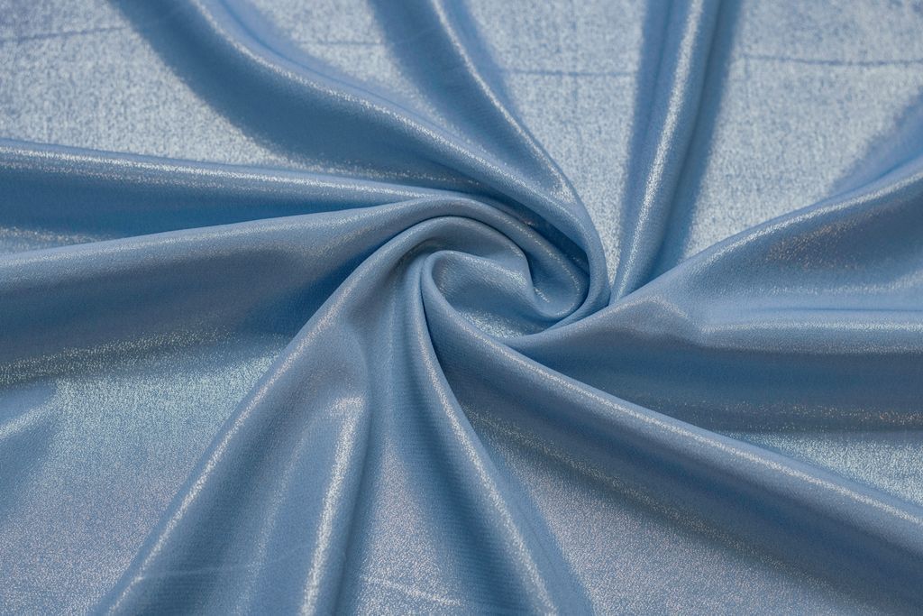 Блузочно-плательная ткань, цвет мерцающий голубойизображение