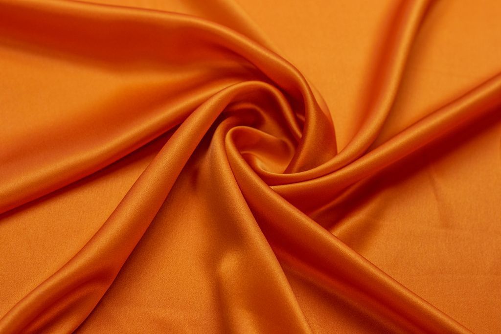 Блузочно-плательный шелк, цвет оранжевыйизображение