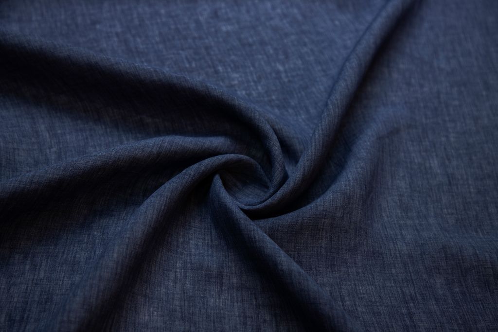 Рубашечно-плательный лен, цвет синий меланжизображение