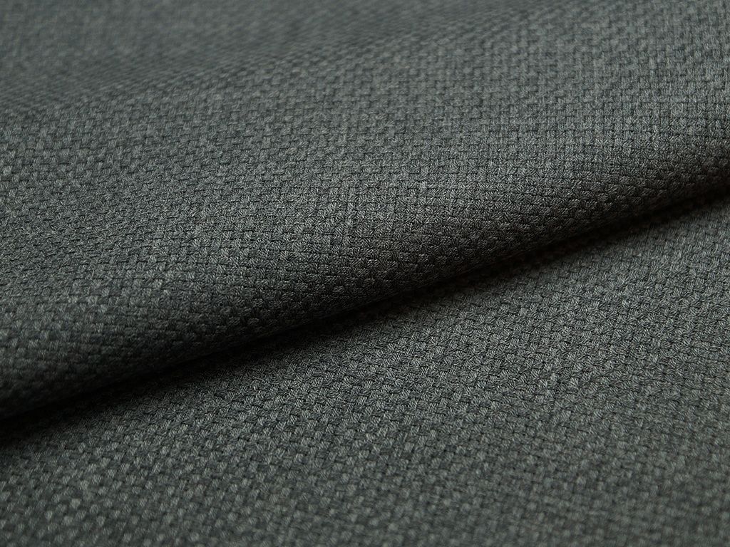 Приобрести 2х сторонняя костюмная ткань с крупным плетением темно-серого цвета (340 гр/м2)