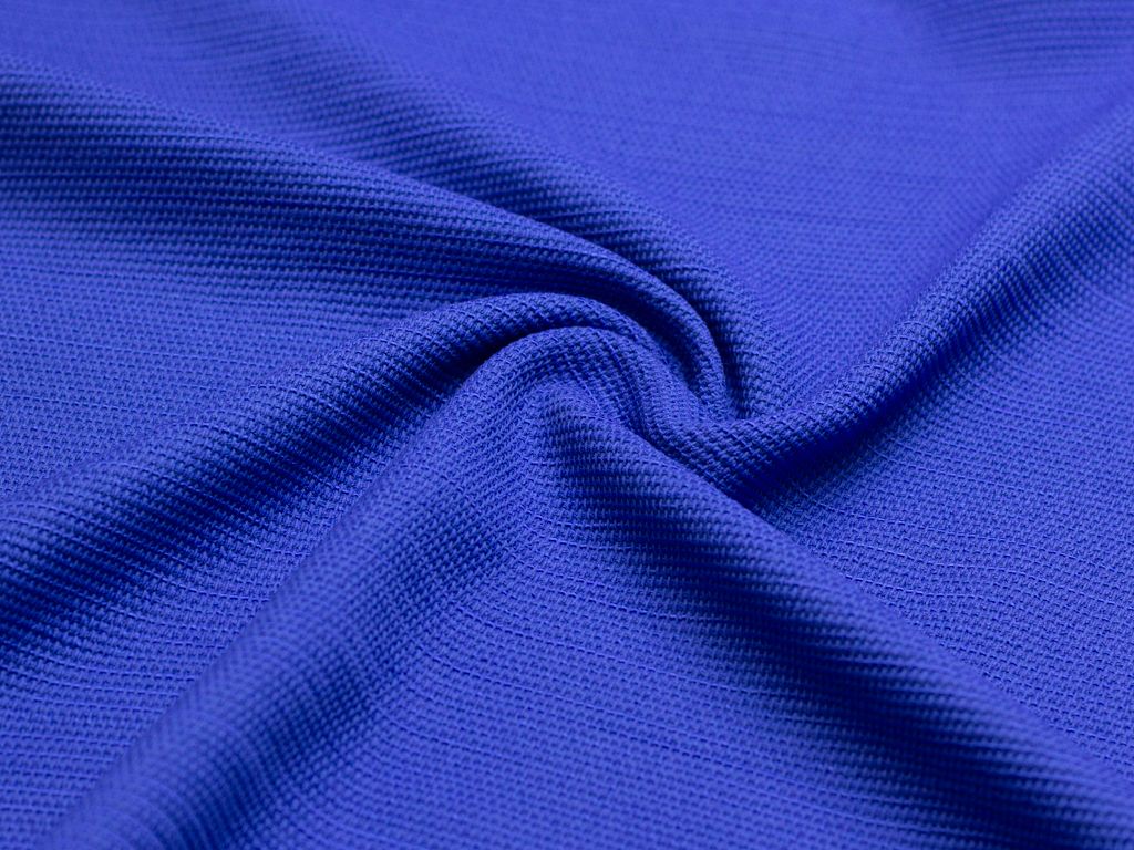 Костюмная ткань крупного плетения, цвет васильковыйизображение