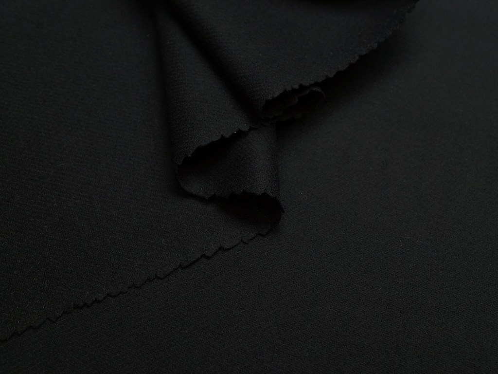 Приобрести Двухслойная пальтовая ткань, черного цвета