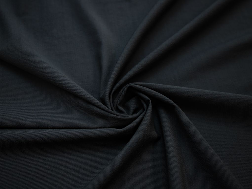Шерстяная костюмная ткань в узкую полоску, графитовый цветизображение