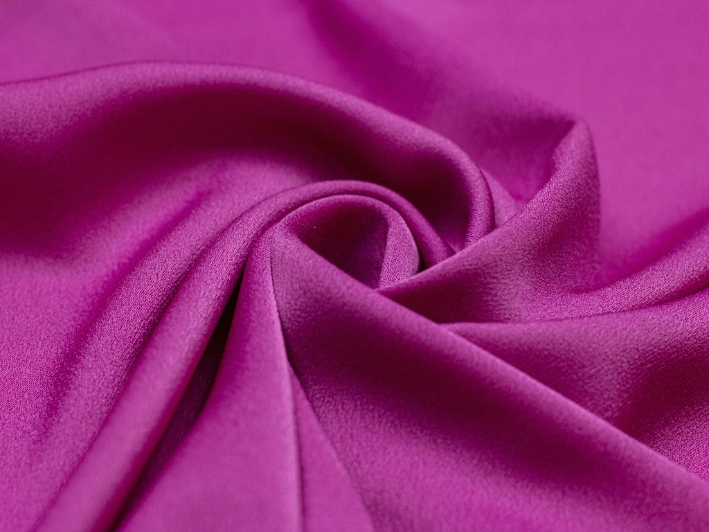 Ткань плательная двухсторонняя Кади, цвет пурпурной орхидеиизображение