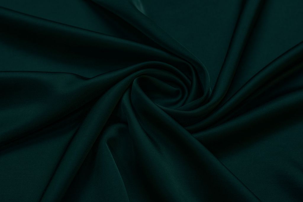 Плательная ткань с атласным блеском, цвет темно-зеленыйизображение