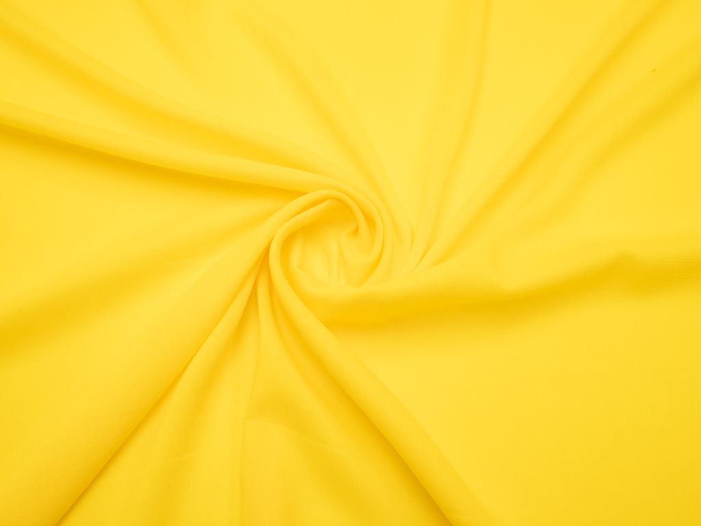 Креп блузочно-плательный ярко-желтого цветаизображение