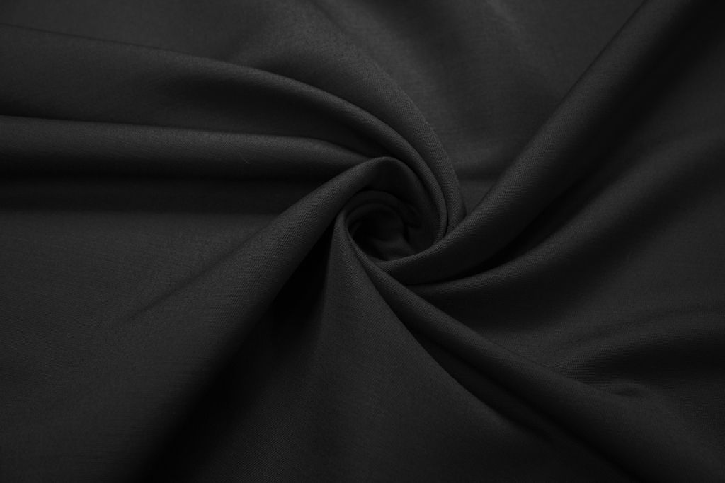 Костюмная ткань с текстурной поверхностью, цвет чёрныйизображение