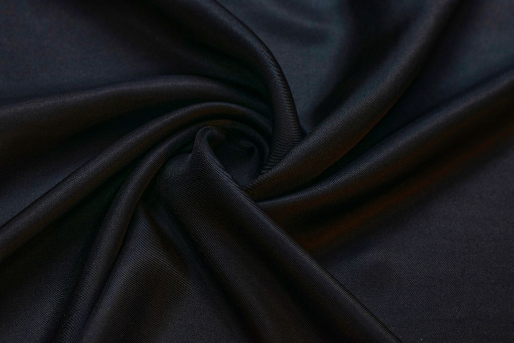 Блузочно-плательный шелк твил, цвет темно-синийизображение