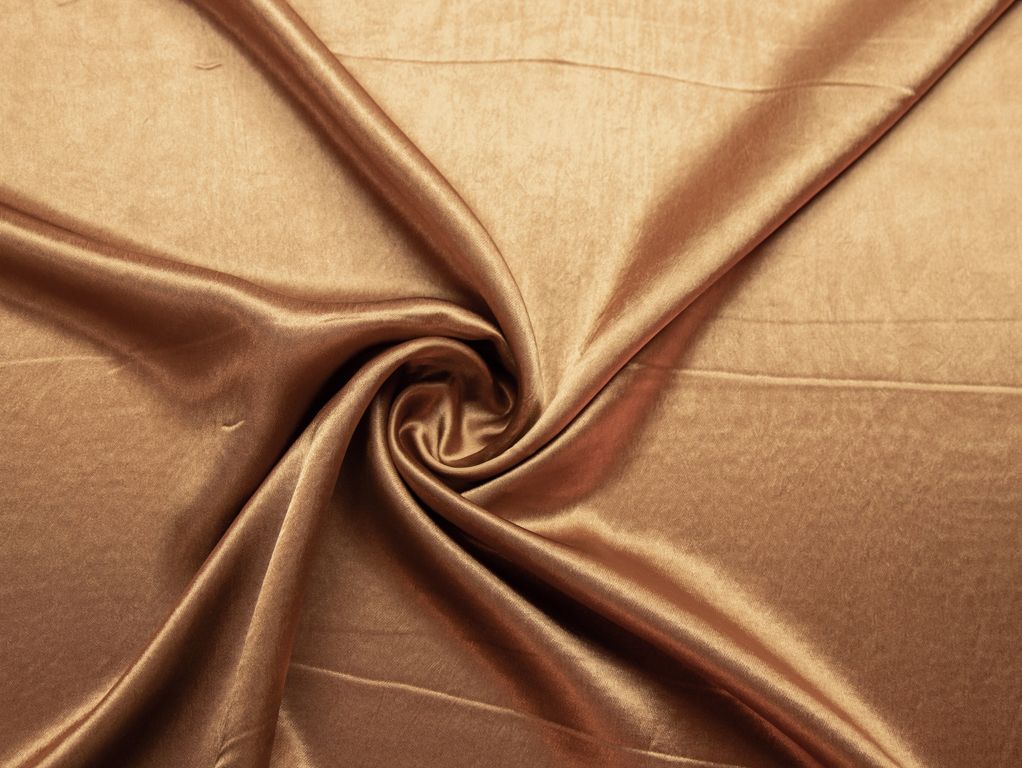 Плательно-блузочная ткань атласная, цвет бронзовыйизображение