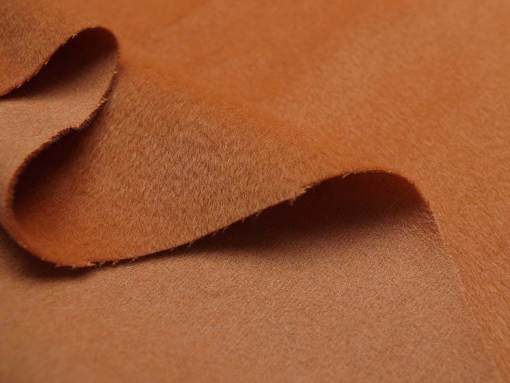 Приобрести Шерстяная пальтовая ткань с мохером, цвет оранжево-персиковый