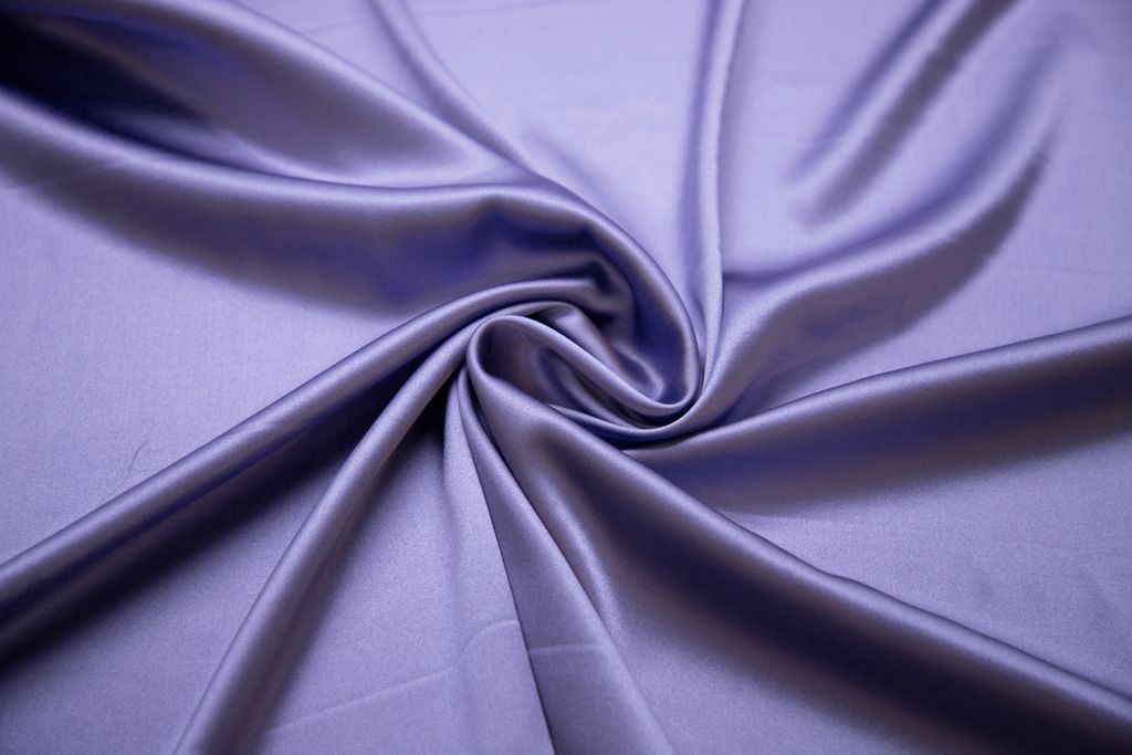 Блузочно-плательный атласный шелк, цвет голубая стальизображение