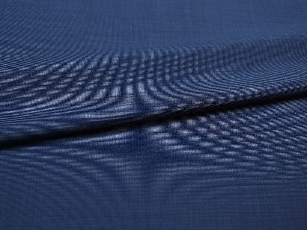 Приобрести Костюмная 2х сторонняя ткань, цвет синий меланж