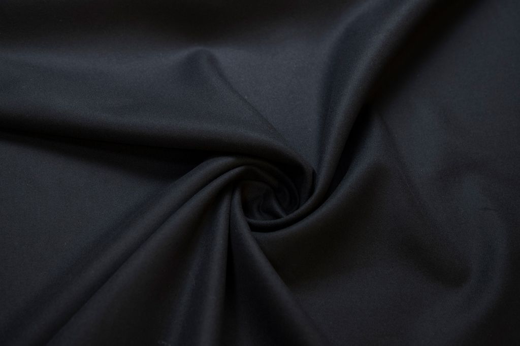 Двухслойная пальтовая ткань, цвет глубокий чёрныйизображение