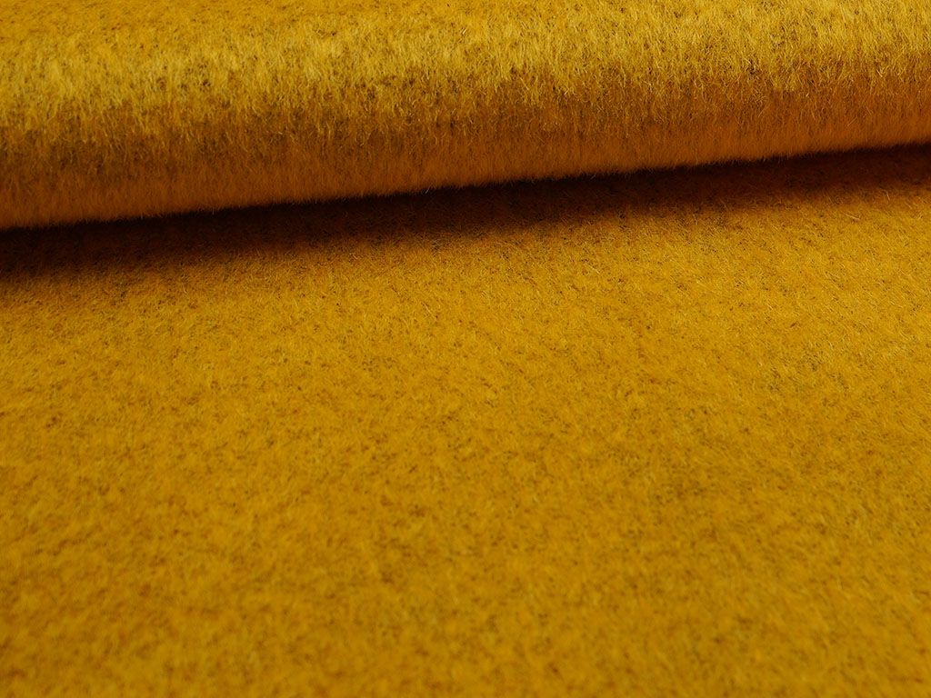 Приобрести Пальтовая ткань со средним ворсом цвета золотого сияния