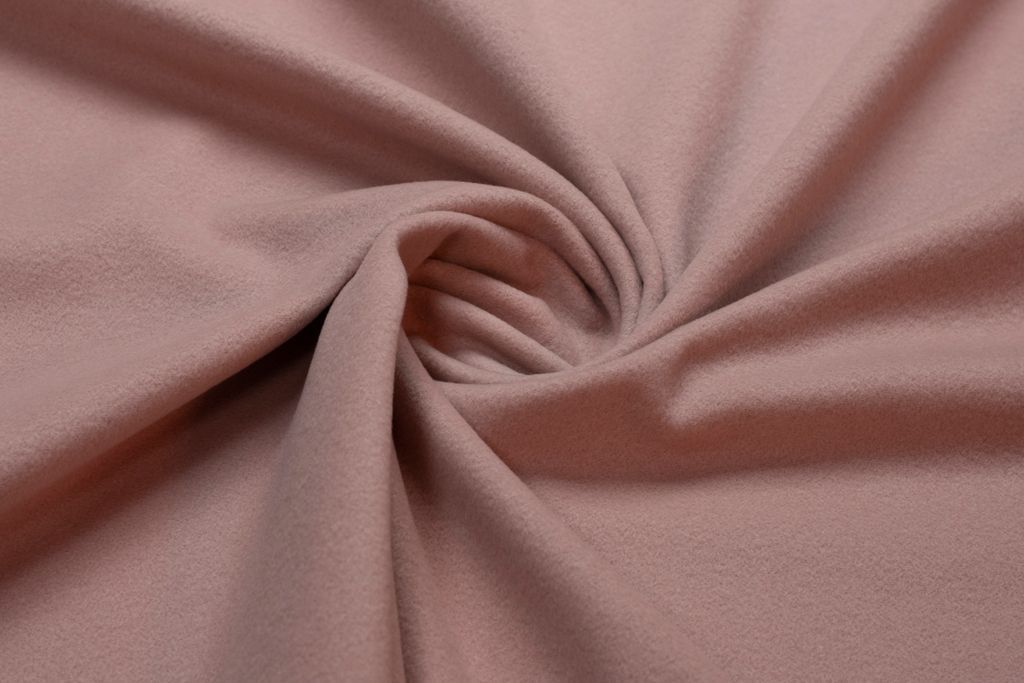 Двухсторонняя пальтовая ткань, флисовая шерсть, цвет пудрыизображение