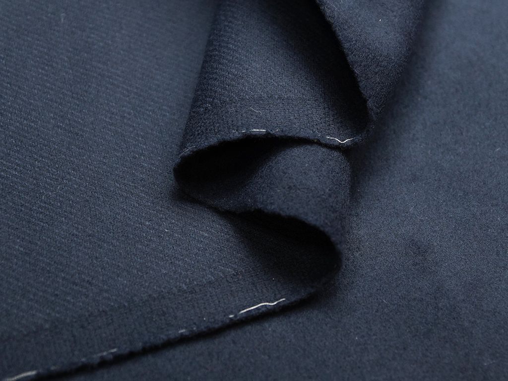 Приобрести Двухслойная пальтовая ткань цвет темно-синий