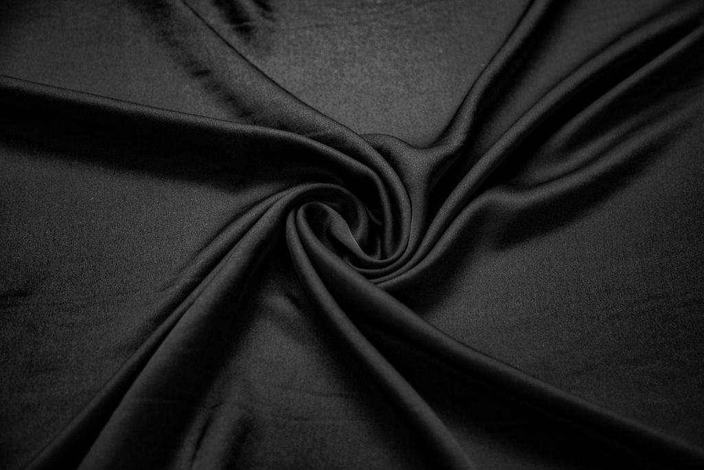 Блузочно-плательный шелк, цвет черный матовый изображение