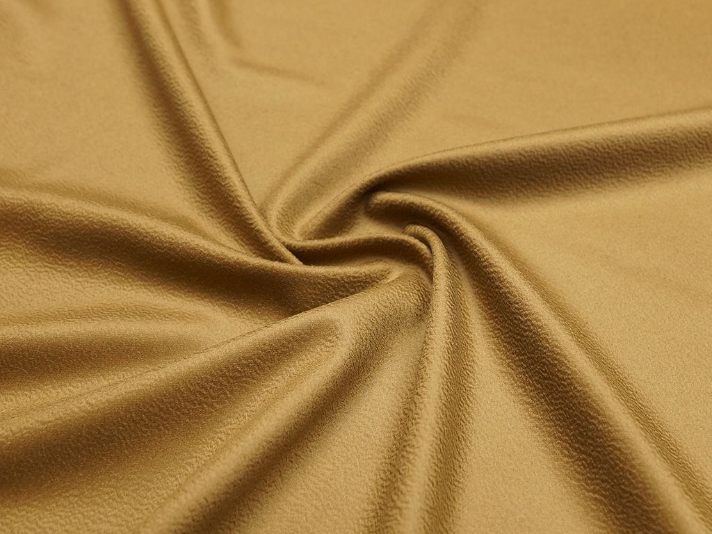 Пальтовая ткань с коротким ворсом волной, цвет молочного шоколадаизображение