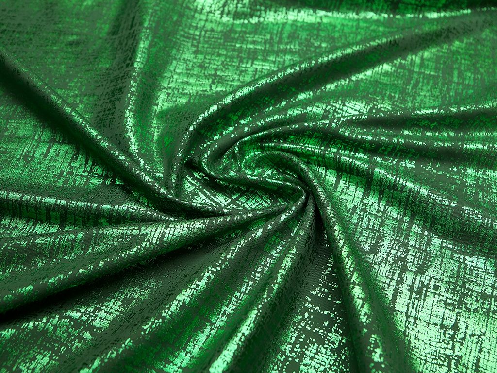 Футер 2-х нитка петля с мерцающим напылением, цвет зеленыйизображение