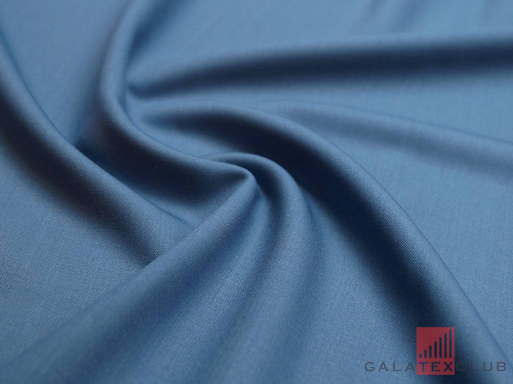 Ткань костюмная двухсторонняя  серо-голубого лунного света цв.97изображение